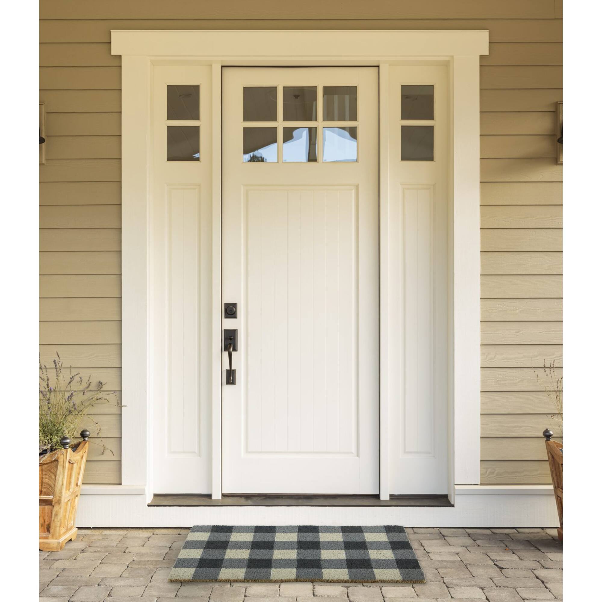 DII® Gray & White Buffalo Check Doormat